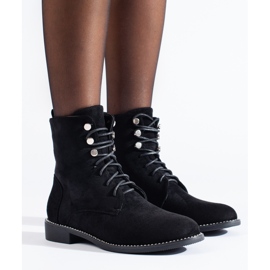 Shelovet roupa de trabalho feminina de camurça preta preto 2