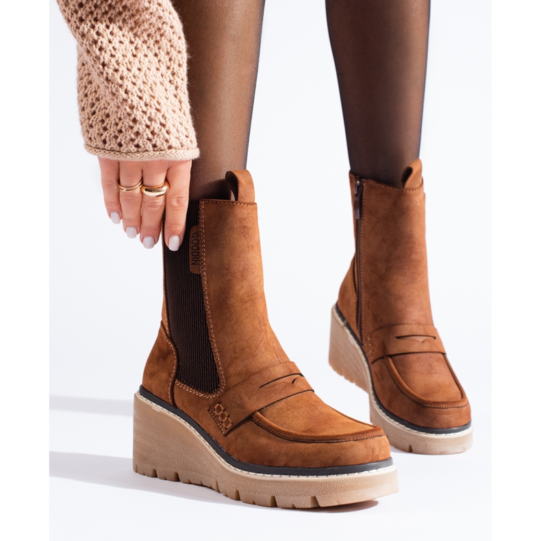 Botins de camurça marrom Shelovet 1