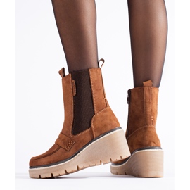 Botins de camurça marrom Shelovet 2