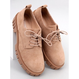 Mocassim com plataforma de camurça Amparo Khaki bege 2 Mocassim com plataforma de camurça Amparo Khaki bege 2