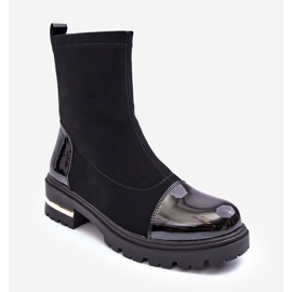 PS1 Botas rasas clássicas de couro pretas Shendete preto 2