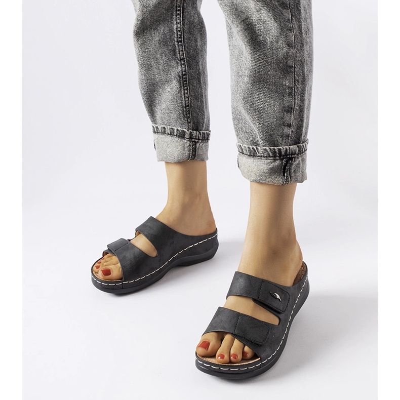 Evento Mules de cunha baixa Fréchette pretos 1