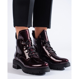 W. Potocki Botas laqueadas Borgonha da Potocki vermelho 1 W. Potocki Botas laqueadas Borgonha da Potocki vermelho 1