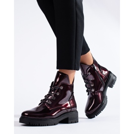 W. Potocki Botas laqueadas Borgonha da Potocki vermelho 2 W. Potocki Botas laqueadas Borgonha da Potocki vermelho 2