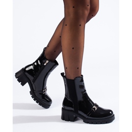 W. Potocki Botas de mulher Jodhpur lacadas Potocki pretas preto 1