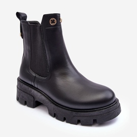 Botas Chelsea Femininas Com Decorações, Lobb Preto 1
