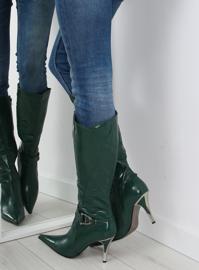 Botas pintadas em um alfinete 5137-73V Anis verde 1
