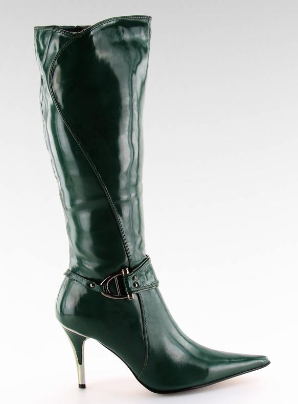 Botas pintadas em um alfinete 5137-73V Anis verde 2