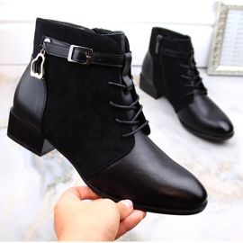 Botas femininas pretas com salto baixo e isolamento Potocki SZ12260 preto 1 Botas femininas pretas com salto baixo e isolamento Potocki SZ12260 preto 1