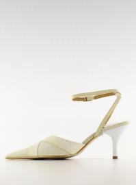 Bombas de casamento 8650-2 branco marrom 2