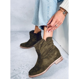 Botas em uma cunha escondida de Deer Green verde 2