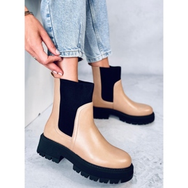 Botas Chelsea com cano alto Cillo Camel castanho 1