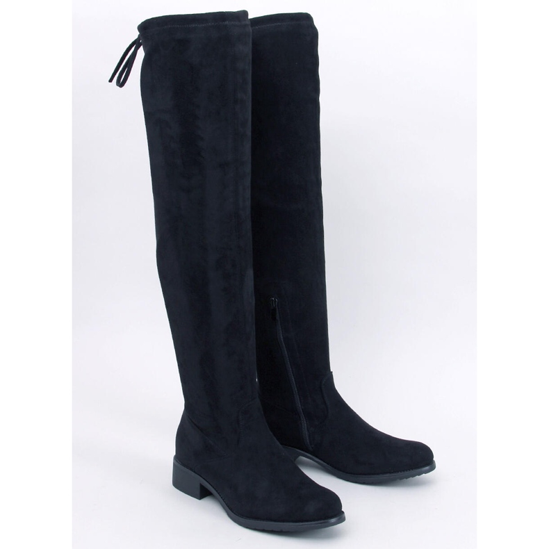 Botas over the knee de camurça preta Meyers. preto 1