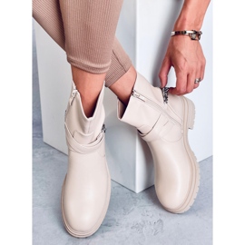 Botas com corrente Cindy Beige bege 2 Botas com corrente Cindy Beige bege 2