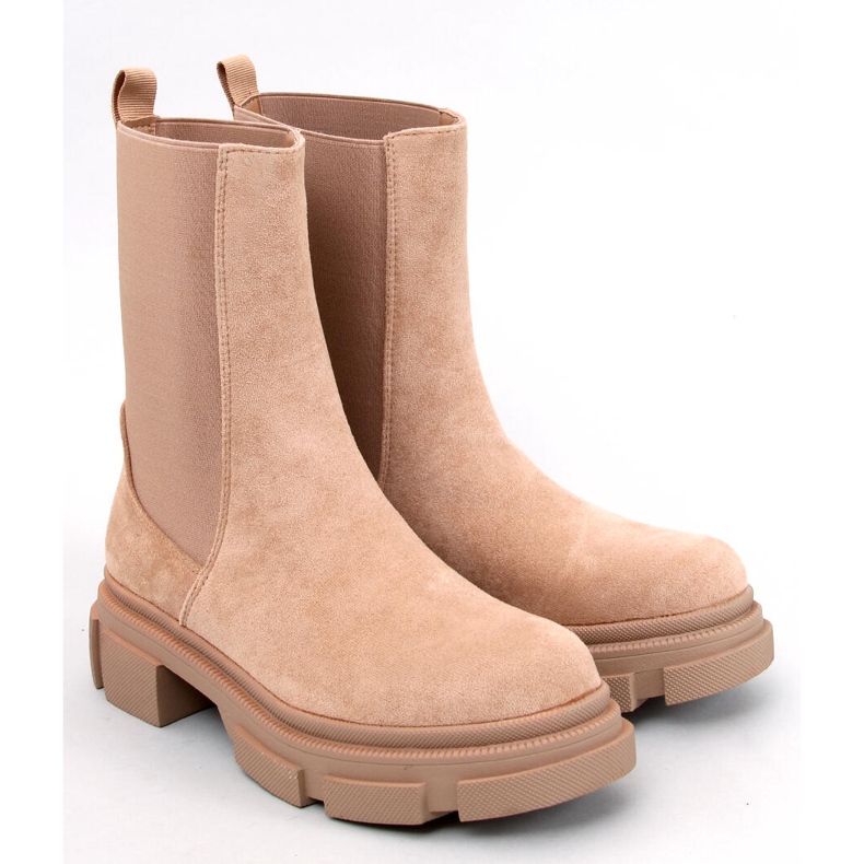 Botas Chelsea de cano alto Magers Khaki bege 1