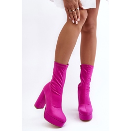 PH2 Botins de salto alto com fecho, Fúcsia Peculia rosa 2