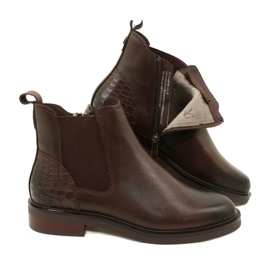 Botas femininas Caprice isolado 9-25479-41 329 DK Brown Comb marrom 4