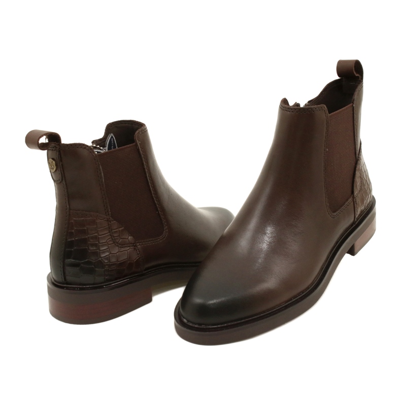 Botas femininas Caprice isolado 9-25479-41 329 DK Brown Comb castanho 3