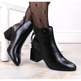 Botins femininos com isolamento preto Jezzi preto 1