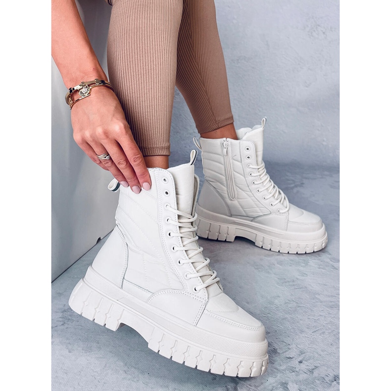 Botas rasas com cadarço Barkin Beis bege 1