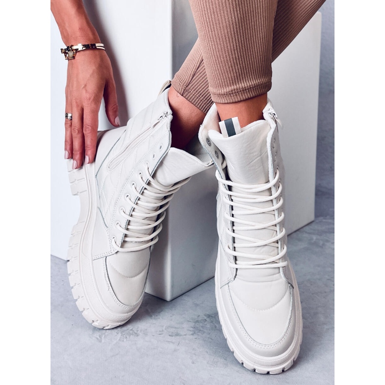 Botas rasas com cadarço Barkin Beis bege 2