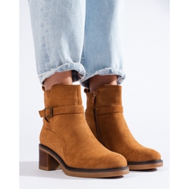 Botins Shelovet em camurça camel marrom 1