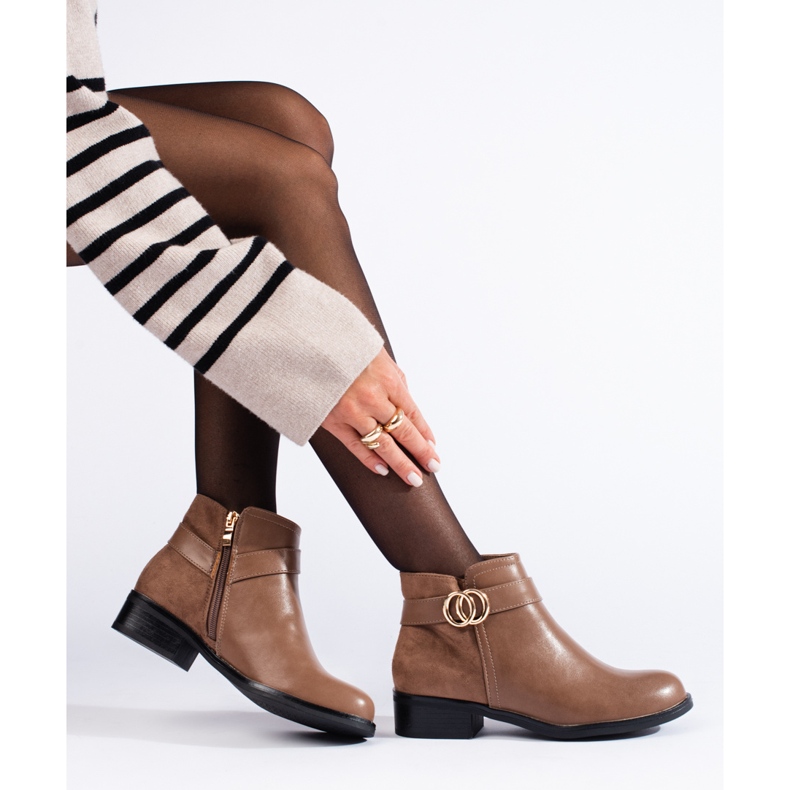 Botas de mulher Shelovet bege 2