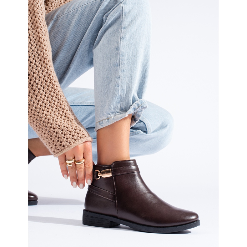 Botins baixos femininos Shelovet marrons marrom 1