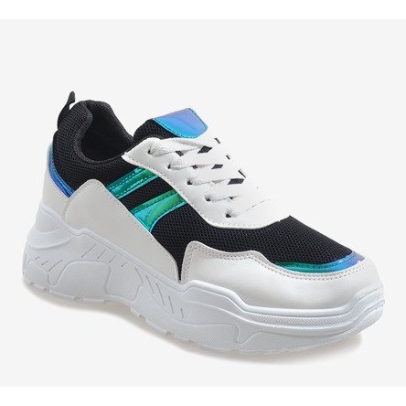 Sapatos esportivos da moda pretos LL1743 branco 1