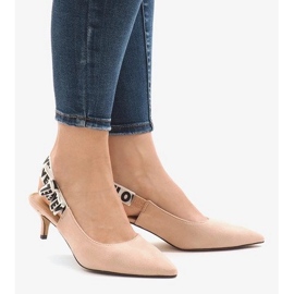 Sapatos rosa com salto HD-33 1