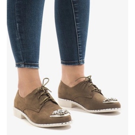 Deslizamento verde com lantejoulas L155 bege 1