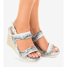 Sandálias tipo cobra U-6291 branco 1