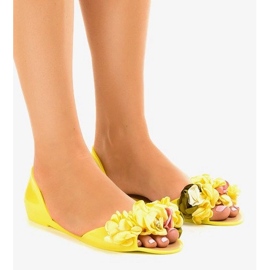 Sandálias Meliski amarelas com flores AE20 amarelo 1