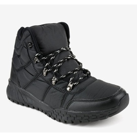 Botas pretas com cordões F118-1 preto 1