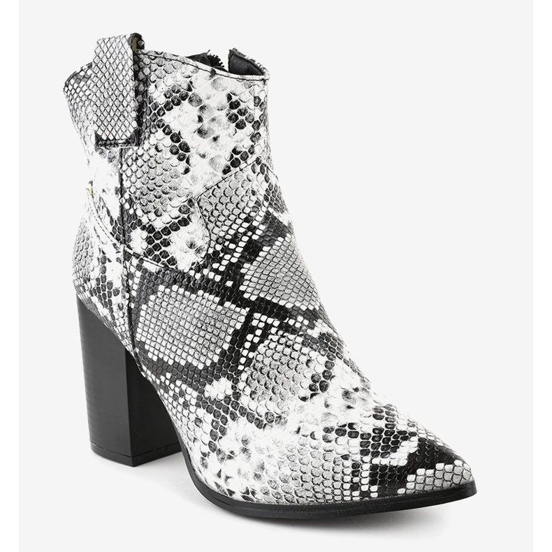Botas pretas de tornozelo no poste de cobra YL20-1 branco preto cinza 1