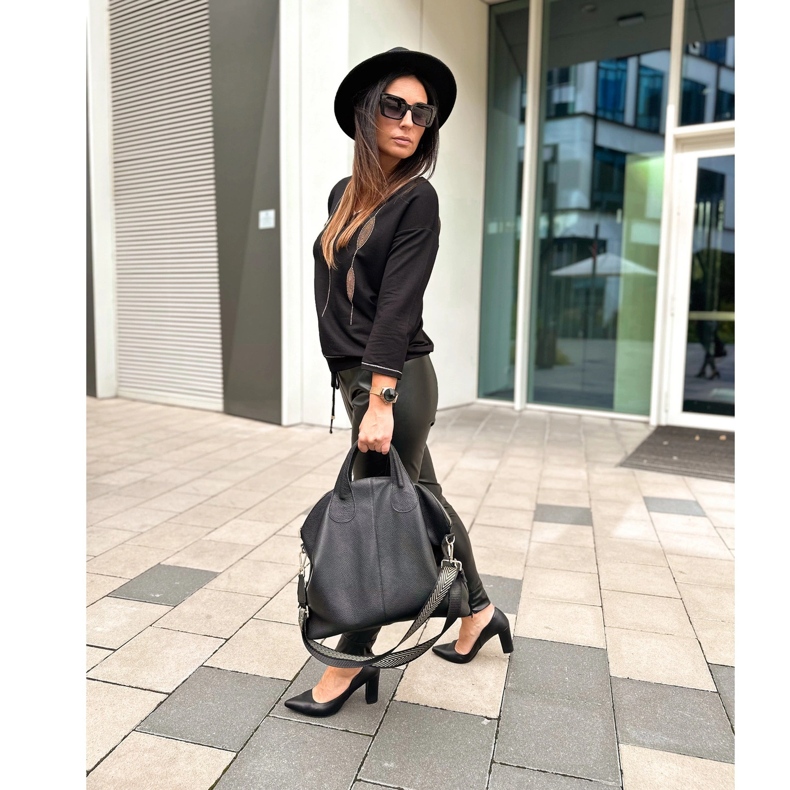 Olivier Sapatos femininos de couro no posto 2258 preto 1