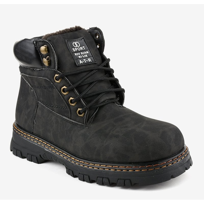 Botas de neve pretas com isolamento de A218 preto 1