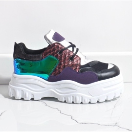 Tênis esportivos pretos da moda R-458 1