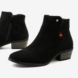 Botas pretas rasas de tornozelo 20Y8039-1 preto 1