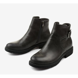 Botas Woodbreath cinza achatadas preto 1