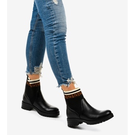 Botas pretas com meia Mangtoris preto 1