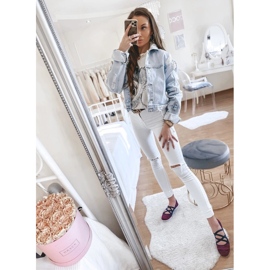 Bailarinas de tecido rosa LD8E07 azul marinho 1