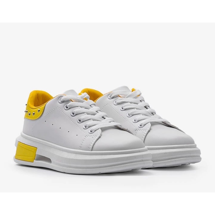Tênis feminino Taranto Branco e Amarelo 1