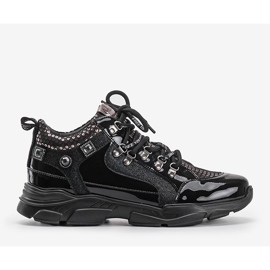 Tênis de cunha preta Giovanna preto 1