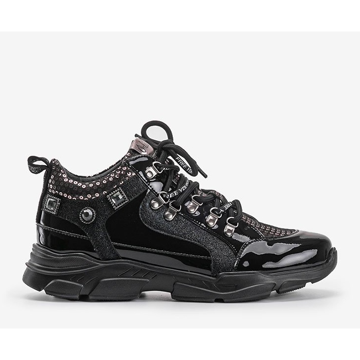 Tênis de cunha preta Giovanna preto 1