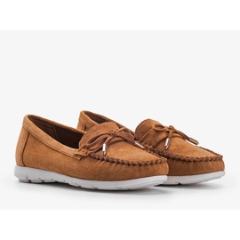 Mocassins de camurça ecológica marrom com laço Mckayla castanho 1 Mocassins de camurça ecológica marrom com laço Mckayla castanho 1