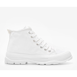 Tênis de cano alto branco com sola Evelin grossa 1