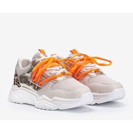 Tênis bege com motivo animal de Jan 1