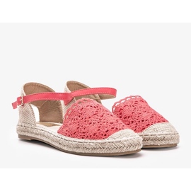 Alpercatas vermelhas com renda bebê vermelho 1