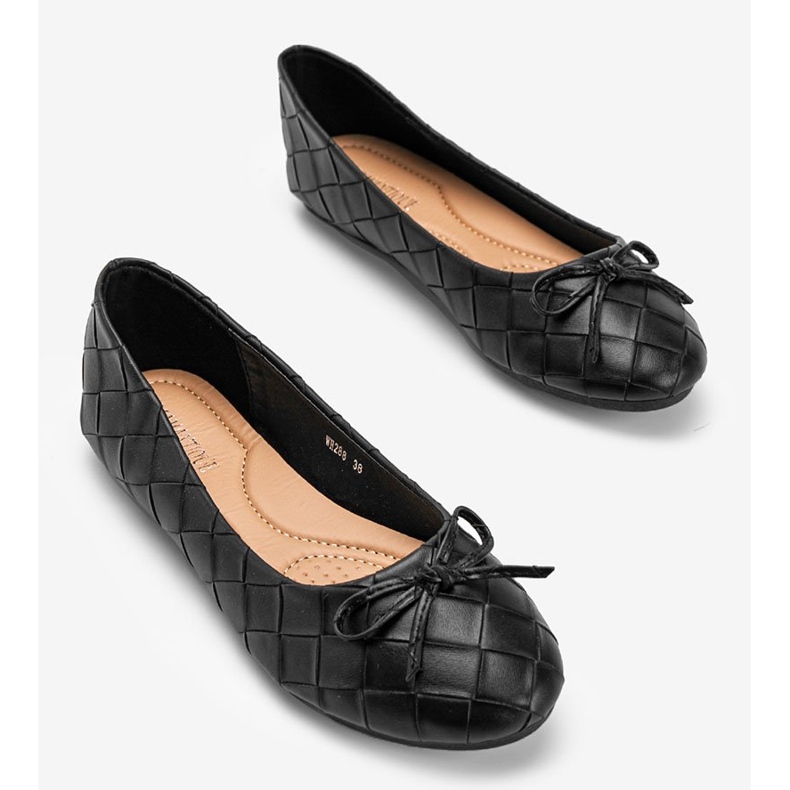 Bailarinas Kaiden trançadas pretas preto 1